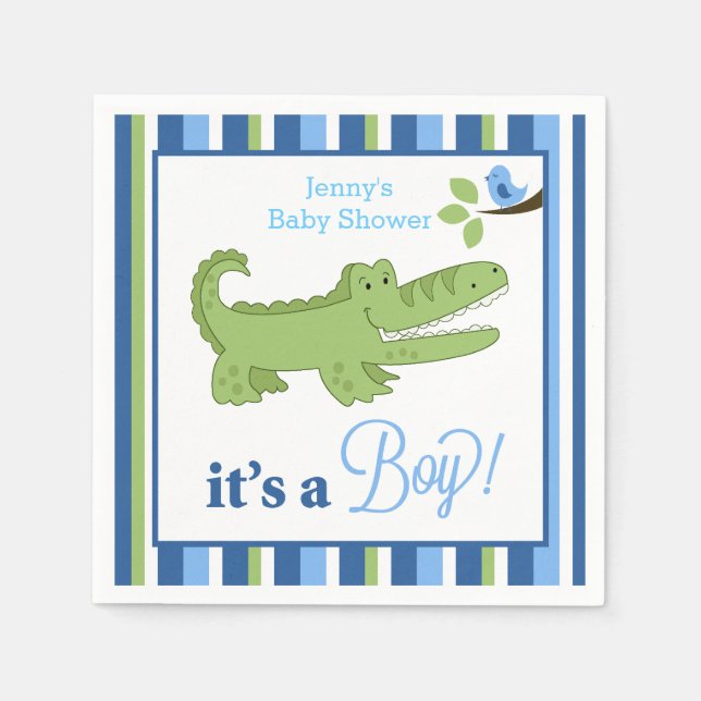 De Papel Alligator É um guardanapo personalizado (Frente)