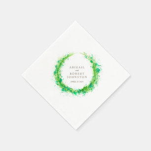 De Papel As hortaliças do casamento envolvem guardanapo da