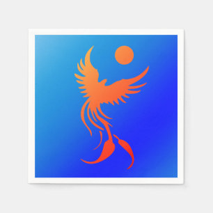 De Papel Ascensão Phoenix em guardanapo das chamas