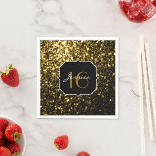 De Papel Belo e Dourado brilho brilha doce 16 guardanapo