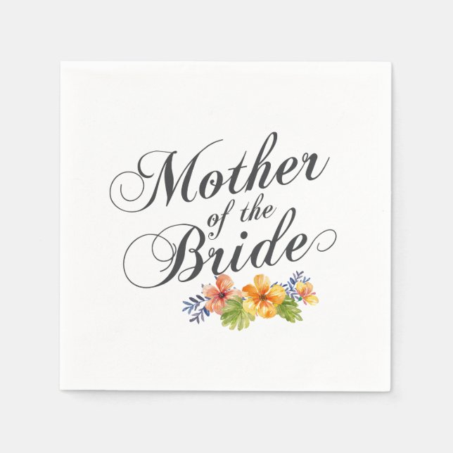 De Papel Casamento da Mãe da Noiva | Guardanapo (Frente)