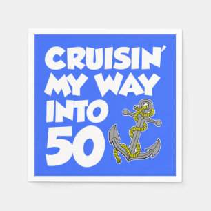 De Papel Cruisin minha maneira em 50 guardanapo temáticos