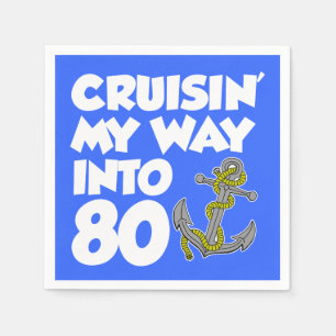 De Papel Cruisin minha maneira em 80 guardanapo temáticos