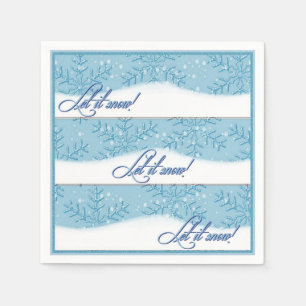 De Papel Deixais lhe para nevar guardanapo do Natal do azul
