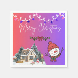 De Papel Feliz Natal Guardanapo Festivo