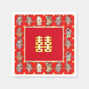 De Papel guardanapo chineses dos serviettes da boa sorte do
