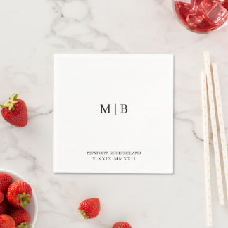 De Papel Guardanapo Cocktail Personalizado | Data numérica 