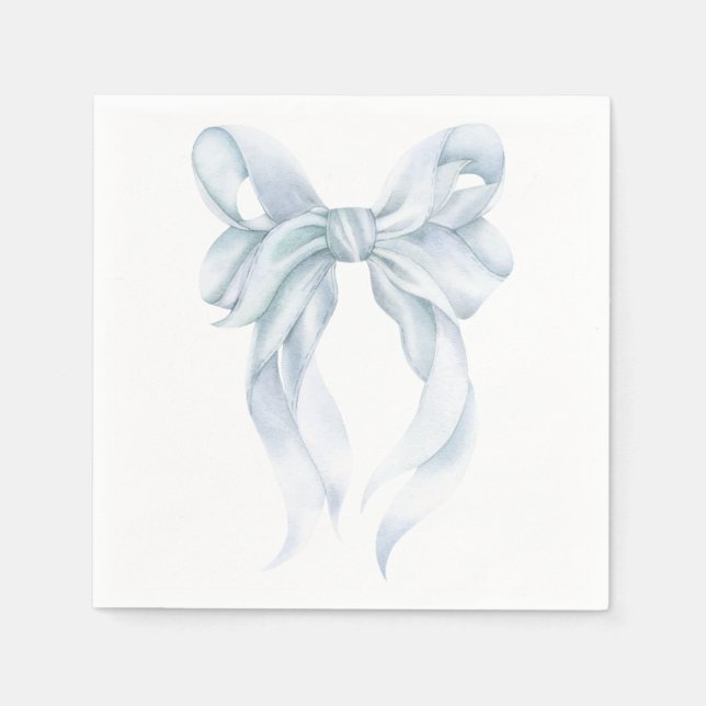 De Papel Guardanapo com Laço Azul (Frente)