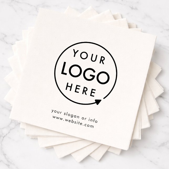 De Papel Guardanapo com Logotipo Personalizado | Guardanapo (Upload your logo to create modern business napkins for events, cafes, and branding)