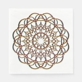 De Papel Guardanapo com rendas como Design Dourado