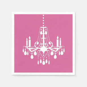 De Papel Guardanapo cor-de-rosa do candelabro