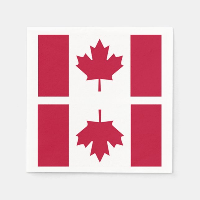 De Papel Guardanapo da Bandeira Canadense (Frente)