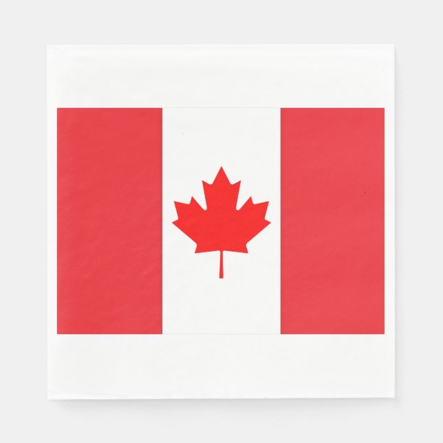 De Papel Guardanapo da Bandeira do Canadá (Frente)