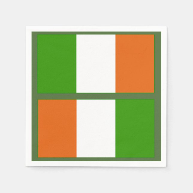 De Papel Guardanapo da Bandeira Irlandesa (Frente)
