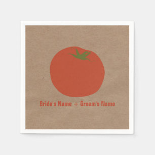De Papel Guardanapo do casamento do tomate do mercado do