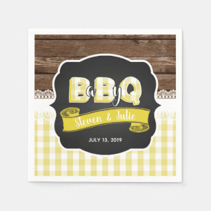 De Papel Guardanapo do chá do bebê Q - amarelo