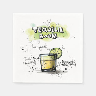 De Papel Guardanapo do cocktail da receita da bebida do
