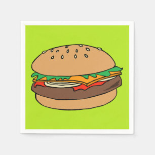 De Papel Guardanapo do cocktail do Hamburger