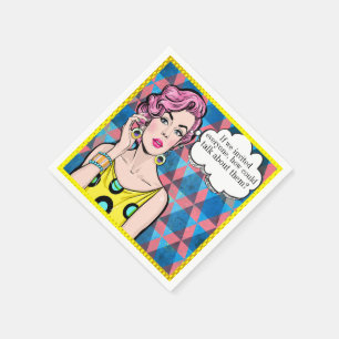 De Papel Guardanapo do cocktail do humor do pop art