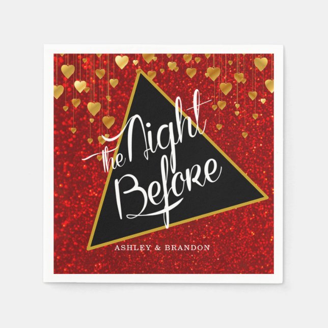 De Papel Guardanapo Elegante Brilho A Noite Antes (Frente)