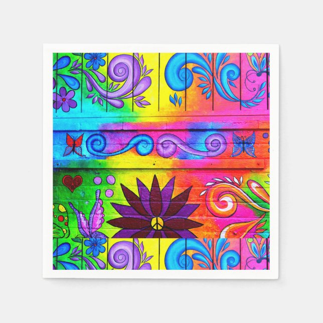 De Papel guardanapo hippie da Groovy 70 (Frente)