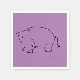De Papel guardanapo hippo roxo