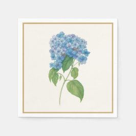 De Papel Guardanapo Luxo Azul Hortênsia — Botânica Elegante