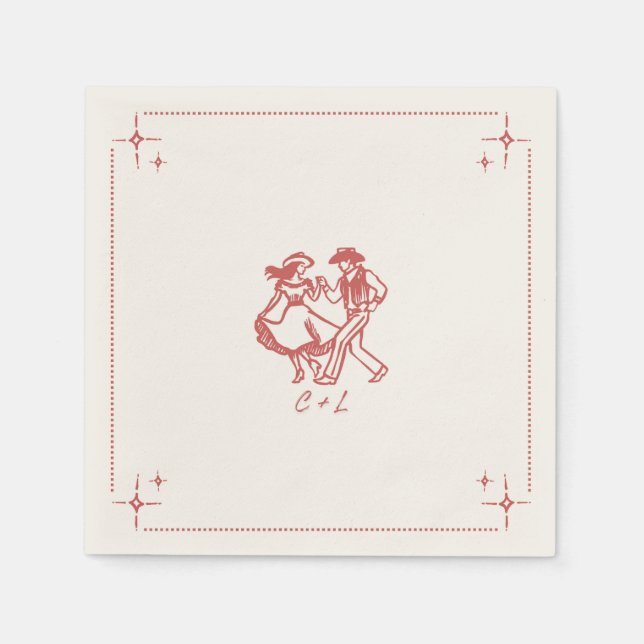 De Papel Guardanapo ocidental personalizado (Frente)