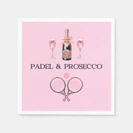 DE PAPEL GUARDANAPO PADEL: PADEL & PROSECCO CLÁSSICO ROSA-P