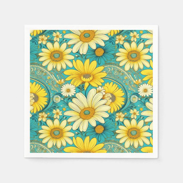 De Papel Guardanapo Paisley Daisy (Frente)