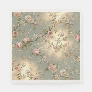 De Papel Guardanapo para Lanche Floral LoveBird