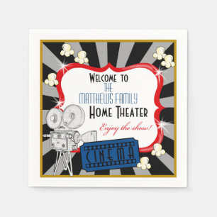 De Papel Guardanapo personalizados do filme do cinema em