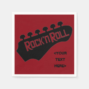 De Papel Guardanapo personalizados guitarra do rock and