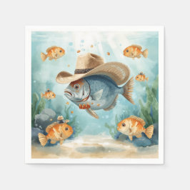 De Papel Guardanapo temático Fish Party Texas