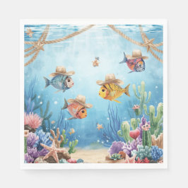 De Papel Guardanapo temático Fish Party Texas