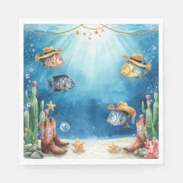 De Papel Guardanapo temático Fish Party Texas
