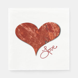 De Papel Guardanapo Vermelho Amor