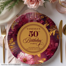Lindo Prato Boho Bege Vino Dourado para Aniversári
