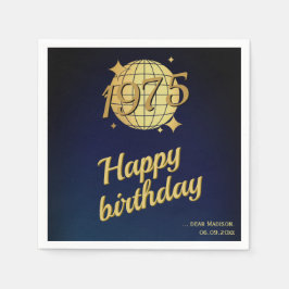 De Papel Nascer em 1975, 50º aniversário, guardanapo festiv