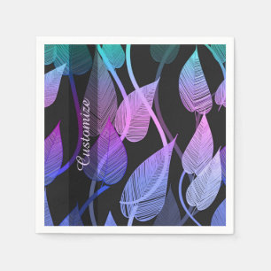 De Papel O verão colorido deixa guardanapo do teste padrã