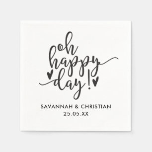 De Papel Oh guardanapo Wedding personalizados do dia