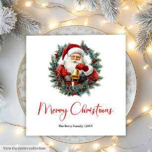 De Papel Papai Noel Clássico Natal Feliz Natal Guardanapo