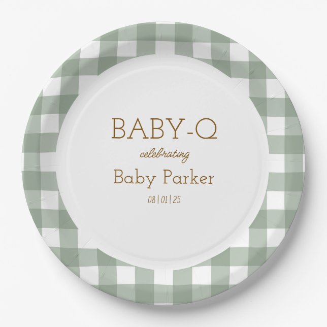 De Papel Prato Circular Baby-Q Ginga Verde 2 (Frente)