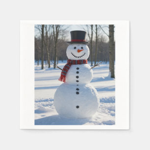 De Papel Snowman guardanapo
