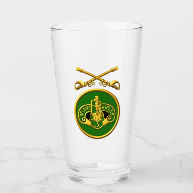 De Pint 3º Regimento do Cav Patch Saber Copo (Frente)