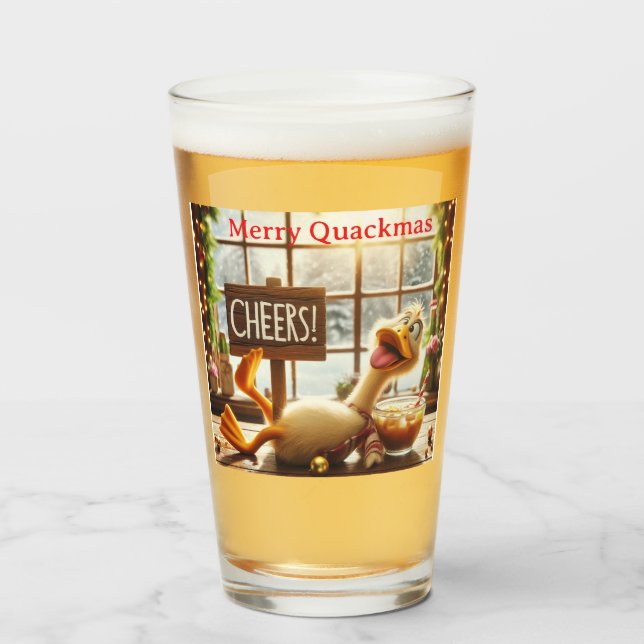 De Pint Copo do Pato Bêbado Engraçado (Frente (Preenchido))