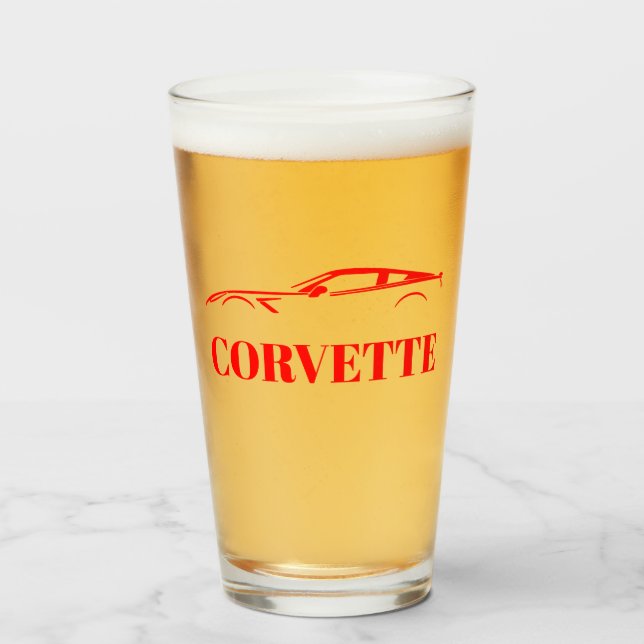 De Pint Copo para Bebidas Corvette (Frente (Preenchido))