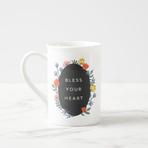 De Porcelana Abençoe sua caneca do coração