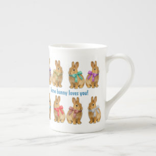 De Porcelana Algum coelho te ama! Caneca Especial