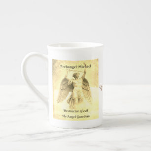 De Porcelana Archangel Michael, Meu Angel Guardian, caneca infa